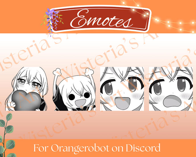 Emotes for Orangerobot on Discord